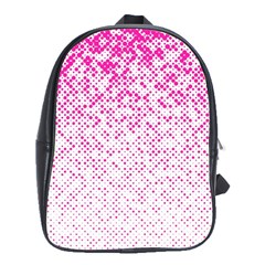 Halftone Dot Background Pattern School Bag (large)