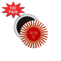 Peru Sun Of May, 1822-1825 1 75  Magnets (100 Pack) 