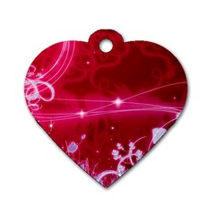 Crystal Flowers Dog Tag Heart (one Side) by Sapixe