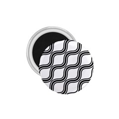 Diagonal Pattern Background Black And White 1 75  Magnets by Sapixe