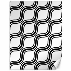 Diagonal Pattern Background Black And White Canvas 36  X 48   by Sapixe