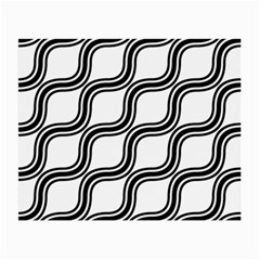 Diagonal Pattern Background Black And White Small Glasses Cloth (2-side) by Sapixe