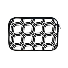 Diagonal Pattern Background Black And White Apple Ipad Mini Zipper Cases by Sapixe