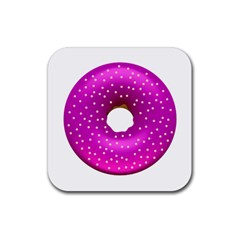 Donut Transparent Clip Art Rubber Coaster (square) 