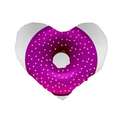 Donut Transparent Clip Art Standard 16  Premium Flano Heart Shape Cushions