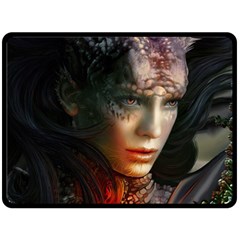 Digital Fantasy Girl Art Fleece Blanket (large) 