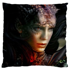 Digital Fantasy Girl Art Large Cushion Case (one Side)