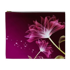 Drawing Flowers Lotus Cosmetic Bag (xl)