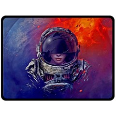 Eve Of Destruction Cgi 3d Sci Fi Space Double Sided Fleece Blanket (large)  by Sapixe