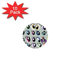 Eyes  Pattern 1  Mini Buttons (10 Pack)  by Sapixe