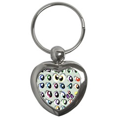 Eyes  Pattern Key Chains (heart)  by Sapixe