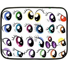 Eyes  Pattern Fleece Blanket (mini)