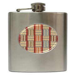 Fabric Pattern Hip Flask (6 Oz)