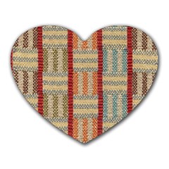 Fabric Pattern Heart Mousepads