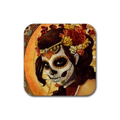 Fantasy Girl Art Rubber Coaster (square)  by Sapixe