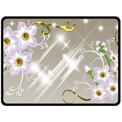 Floral Delight Fleece Blanket (large)  by Sapixe