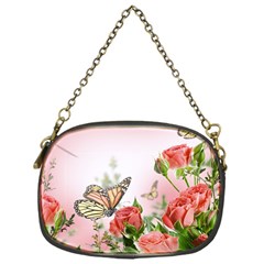 Flora Butterfly Roses Chain Purses (one Side) 