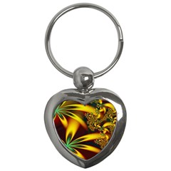 Floral Design Computer Digital Art Design Illustration Key Chains (heart)  by Sapixe