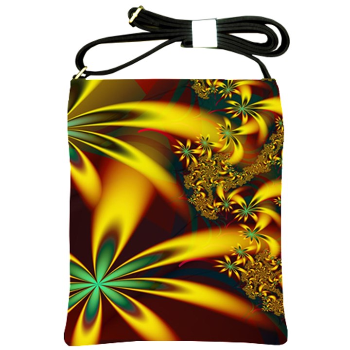 Floral Design Computer Digital Art Design Illustration Shoulder Sling Bags