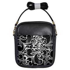Floral High Contrast Pattern Girls Sling Bags