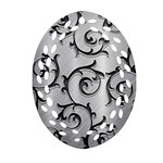 Floral Oval Filigree Ornament (Two Sides) Front