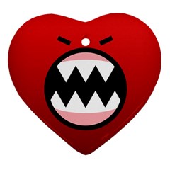 Funny Angry Heart Ornament (two Sides) by Sapixe