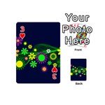 Flower Power Flowers Ornament Playing Cards 54 (Mini)  Front - Heart3