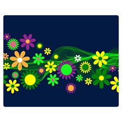 Flower Power Flowers Ornament Double Sided Flano Blanket (medium) 