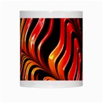 Fractal Mathematics Abstract White Mugs Center