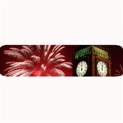 Fireworks Explode Behind The Houses Of Parliament And Big Ben On The River Thames During New Year’s Large Bar Mats by Sapixe