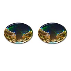 Galaxy Hotel Macau Cotai Laser Beams At Night Cufflinks (oval) by Sapixe