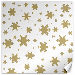Gold Snow Flakes Snow Flake Pattern Canvas 20  X 20  