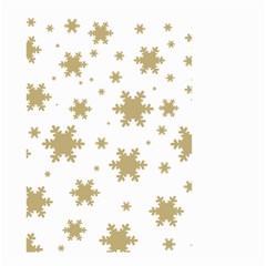 Gold Snow Flakes Snow Flake Pattern Small Garden Flag (two Sides) by Sapixe