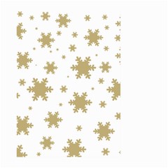 Gold Snow Flakes Snow Flake Pattern Large Garden Flag (two Sides) by Sapixe