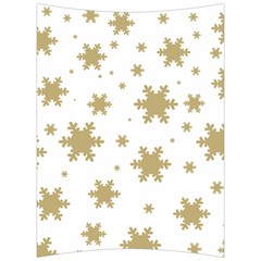 Gold Snow Flakes Snow Flake Pattern Back Support Cushion by Sapixe