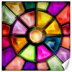 Glass Colorful Stained Glass Canvas 20  X 20   by Sapixe