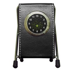 Green Android Honeycomb Gree Pen Holder Desk Clocks