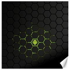 Green Android Honeycomb Gree Canvas 20  X 20   by Sapixe