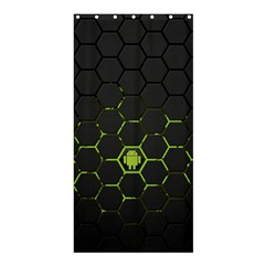 Green Android Honeycomb Gree Shower Curtain 36  X 72  (stall)  by Sapixe