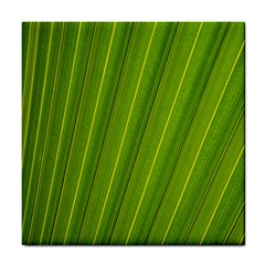 Green Leaf Pattern Plant Tile Coasters by Sapixe