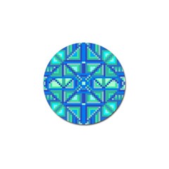 Grid Geometric Pattern Colorful Golf Ball Marker (4 Pack) by Sapixe