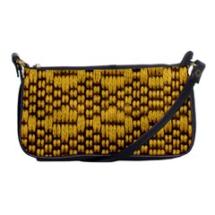 Golden Pattern Fabric Shoulder Clutch Bags by Sapixe