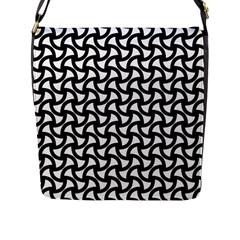 Grid Pattern Background Geometric Flap Messenger Bag (l) 