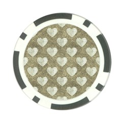 Hearts Motif Pattern Poker Chip Card Guard (10 Pack) by dflcprints