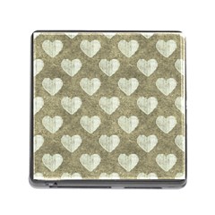 Hearts Motif Pattern Memory Card Reader (square) by dflcprints