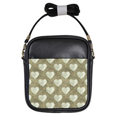 Hearts Motif Pattern Girls Sling Bags by dflcprints