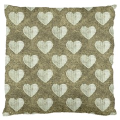 Hearts Motif Pattern Large Flano Cushion Case (two Sides) by dflcprints