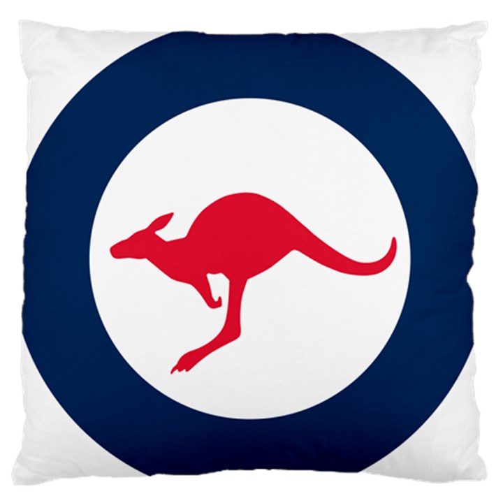 Roundel of the Australian Air Force Large Flano Cushion Case (One Side)