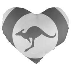 Low Visibility Roundel Of The Australian Air Force Large 19  Premium Flano Heart Shape Cushions by abbeyz71