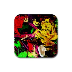 Spooky Attick 1 Rubber Square Coaster (4 Pack)  by bestdesignintheworld